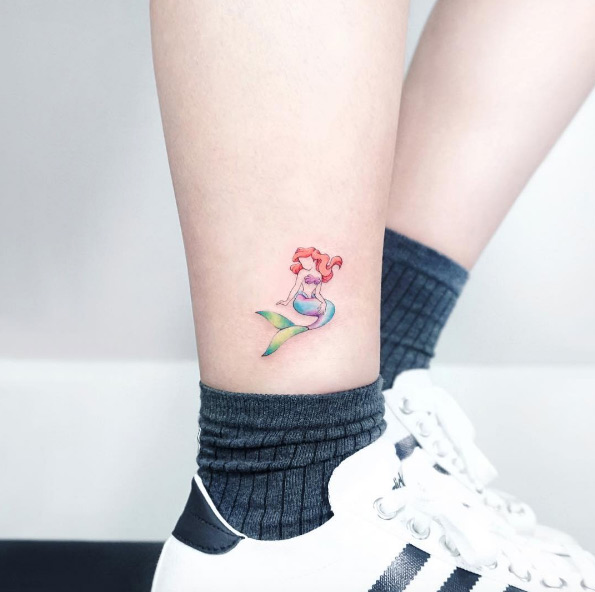 The Little Mermaid Tattoo by Tattooist IDA