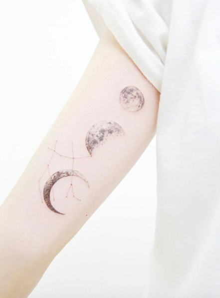 Moon phase tattoo by Banul