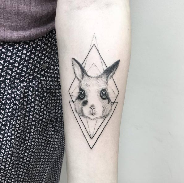 Rabbit with geometric accents by Shpadyreva Julia