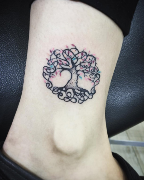 Beautiful tree of life tattoo by Sara Morales 