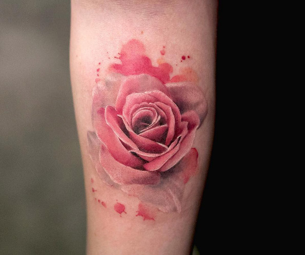 Watercolor rose by Joice Wang
