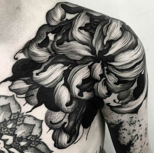 Floral shoulder piece by Kelly Violet