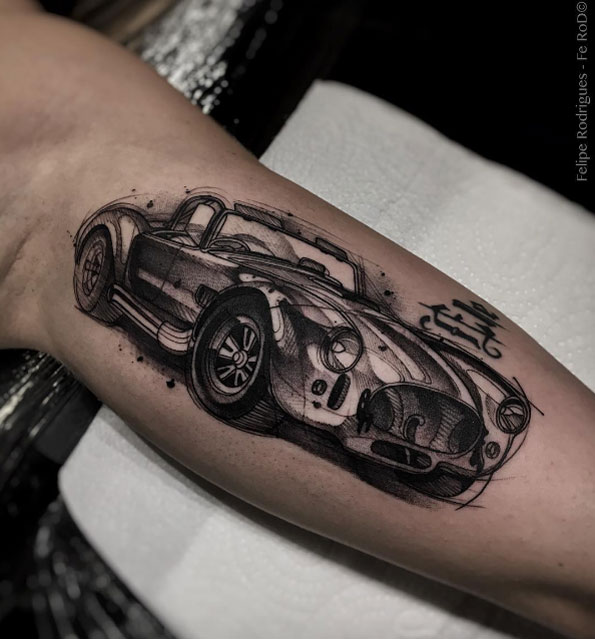 Shelby Cobra tattoo by Felipe Rodrigues Fe Rod