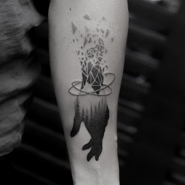 Magnificent forearm piece by Balazs Bercsenyi