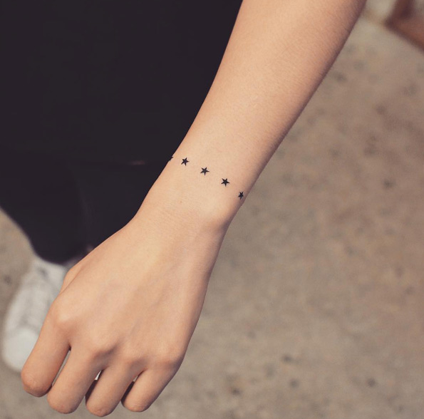 Star wrist tattoo by Tattooist Grain