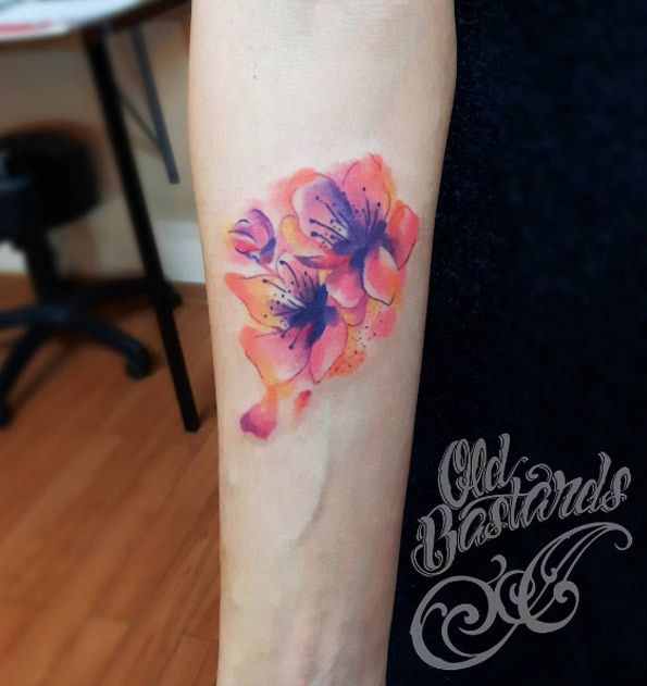 Vibrant cherry blossoms by Simina