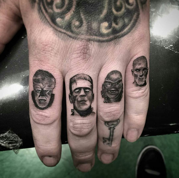 Knuckle tattoos by Isaiah Negrete