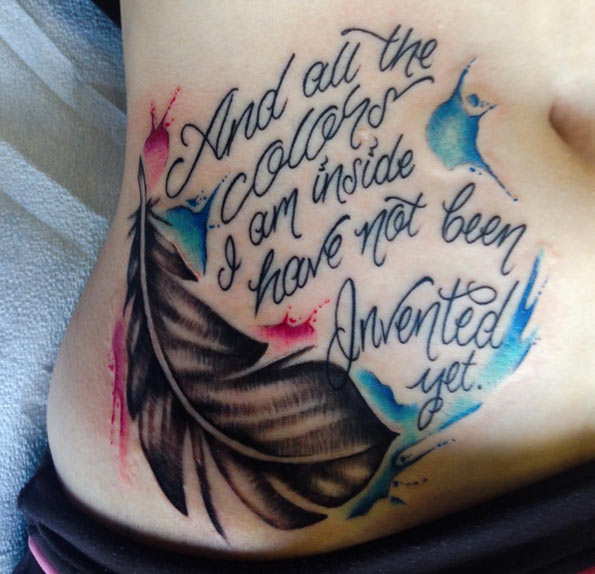 'And all the colors I am inside have not been invented yet.' by Mouse Tattoos