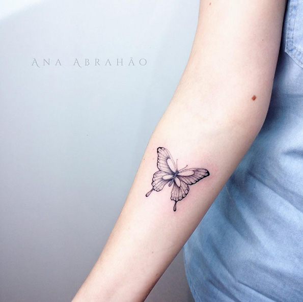 Butterfly tattoo by Ana Abrahao