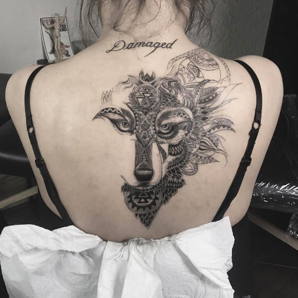 Large back piece in progress by Mona Carb