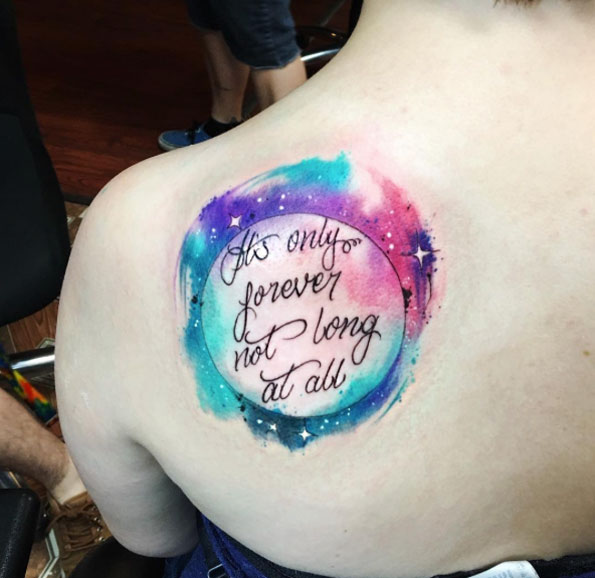 Cosmic watercolor quote by Kaitlin Dutoit
