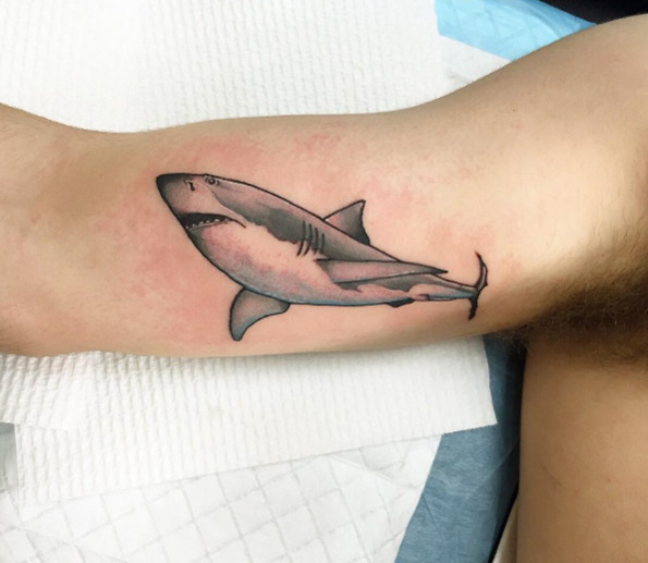 Shark tattoo by Lauren Winzer