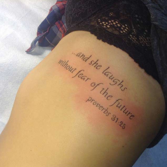 Proverbs passage by Big Bear Tattoo