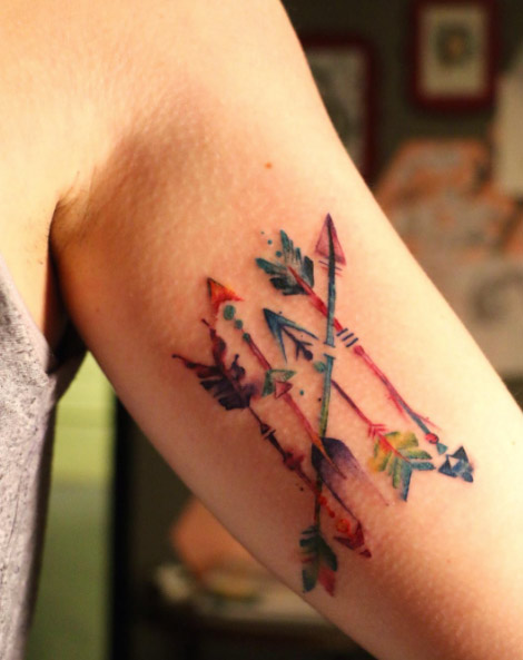 Watercolor arrows by Forever Tattoo