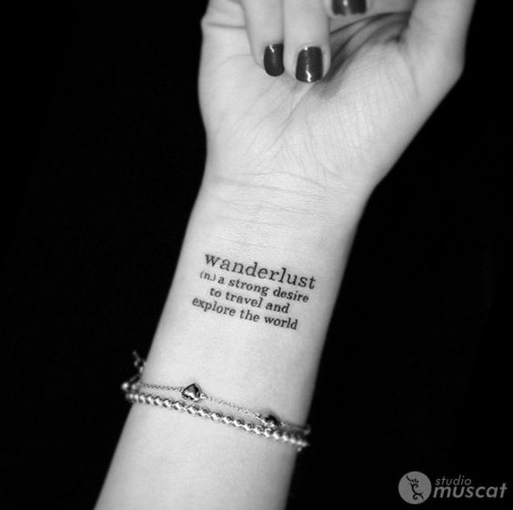 Wanderlust wrist tattoo by Haruka