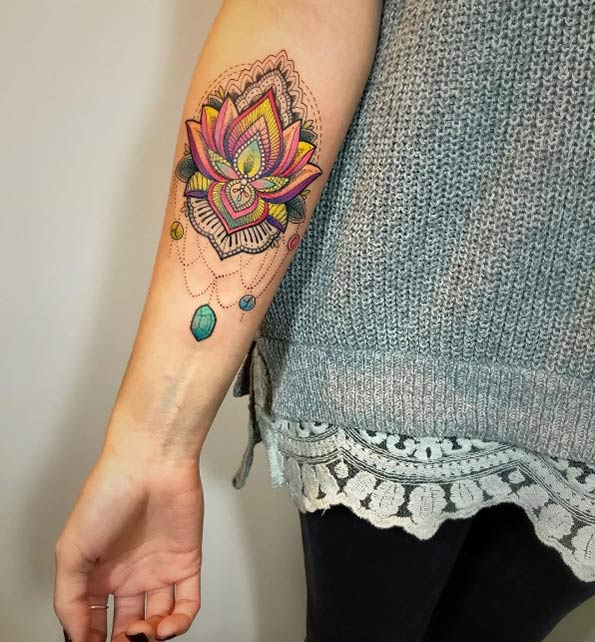 Magical lotus flower by Katie Shocrylas