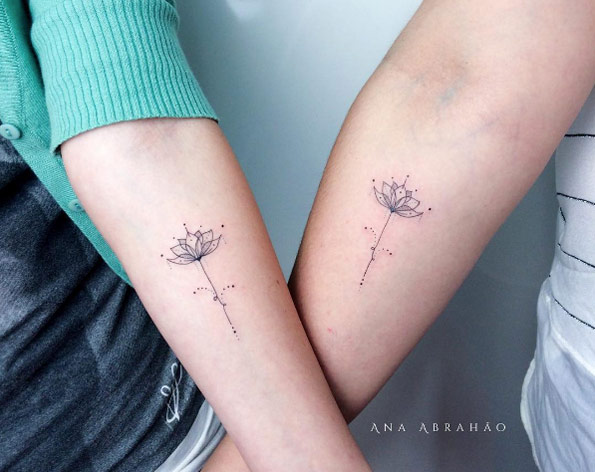 Matching lotus flowers by Ana Abrahao