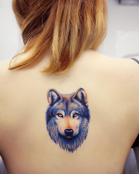 Magical wolf tattoo by Anna Yershova 
