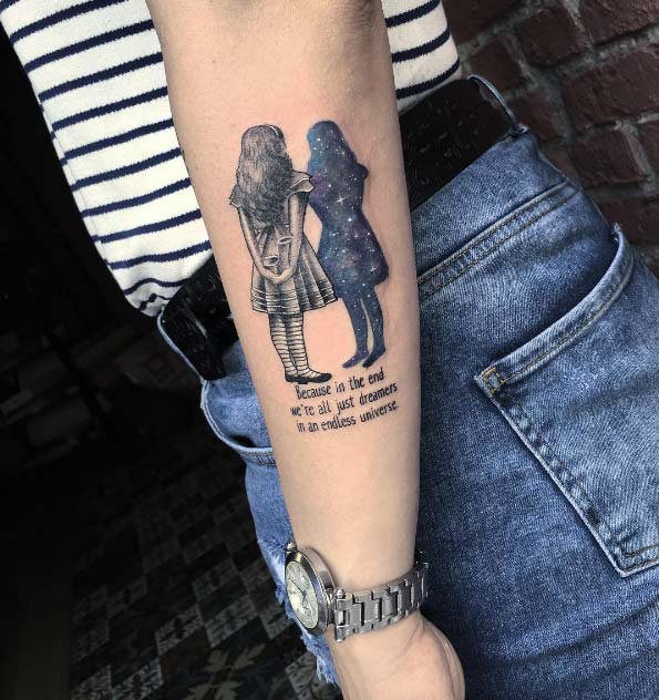 Life quote tattoo by Eva Krbdk