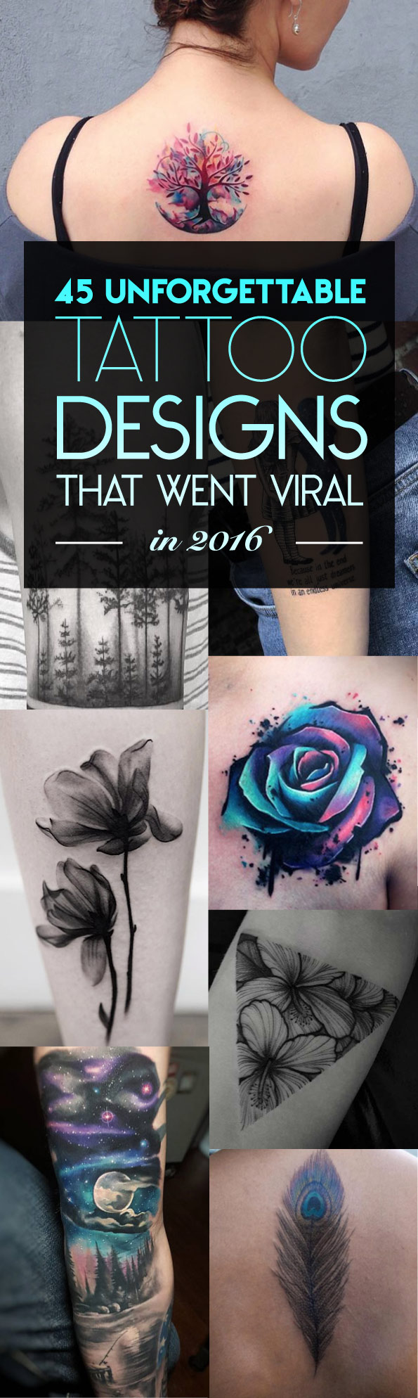 45 Unforgettable Tattoo Designs That Went Viral in 2016 | TattooBlend