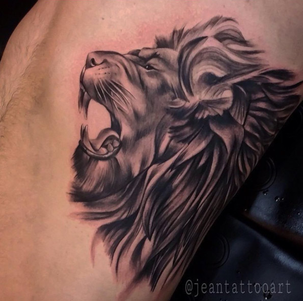 Lion tattoo by Jean Alvarez