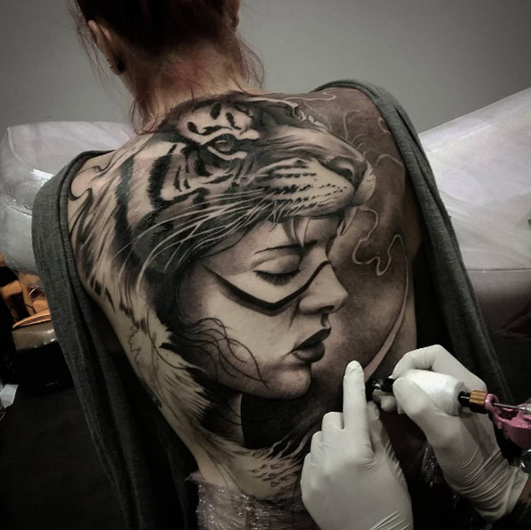 Stunning back piece by Matias Noble