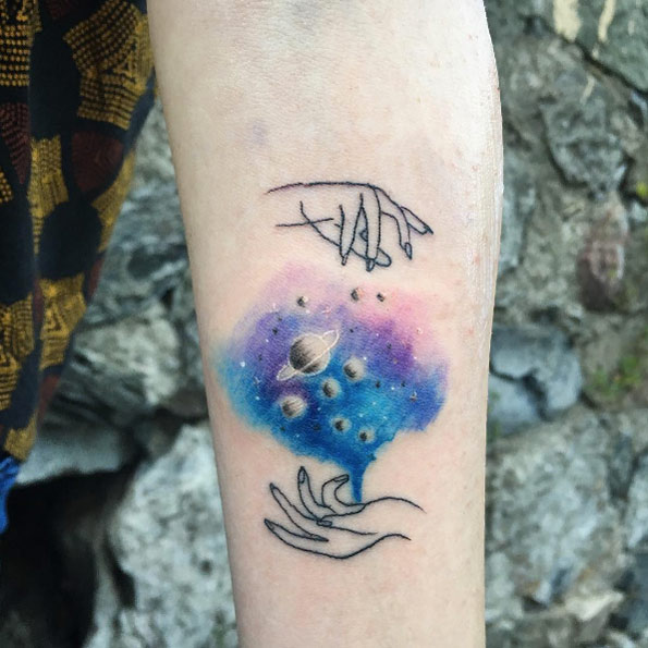 Conjured cosmic tattoo by Resul Odabas