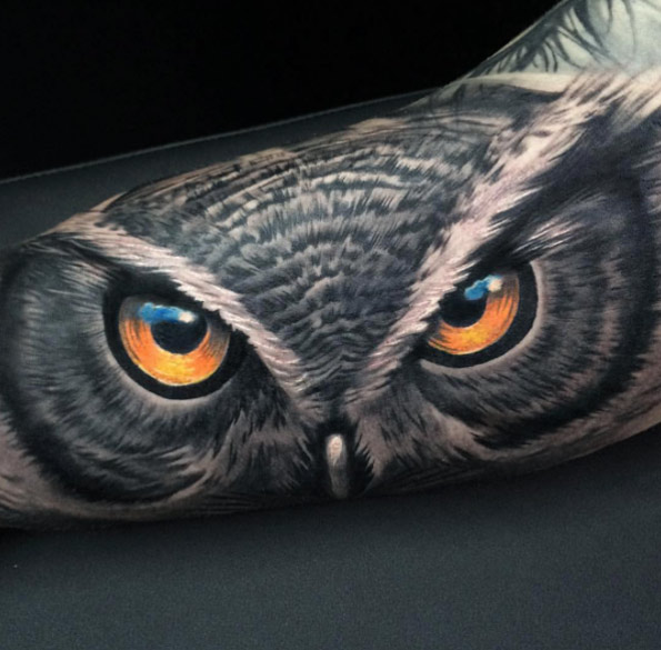 Owl tattoo by David Garcia