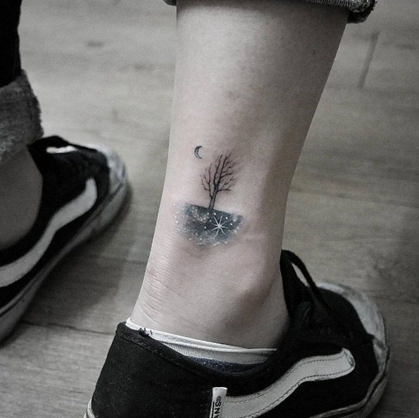 Galaxy tree tattoo by Tattoo With Me