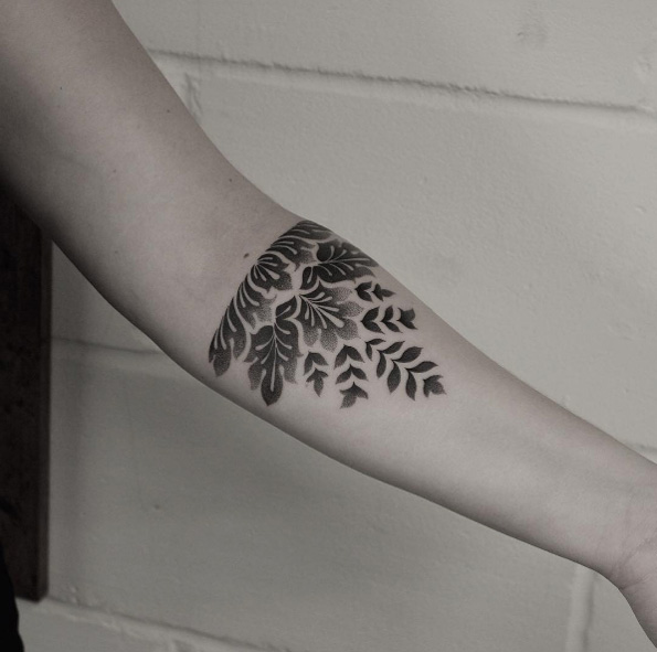 Dotwork forearm piece by Oliver Whiting