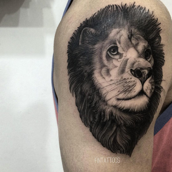 Big cat tattoo by Fin Tattoos