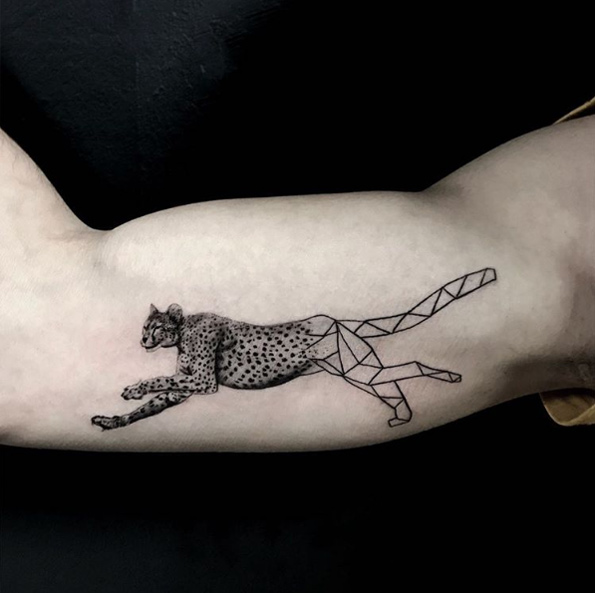 Cheetah tattoo by Resul Odabas