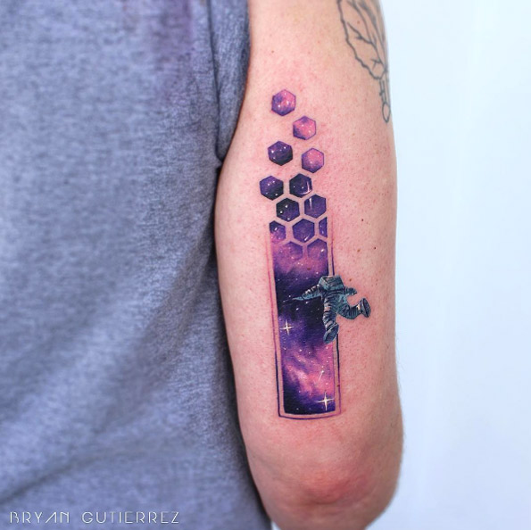 Cosmic tattoo design by Bryan Gutierrez