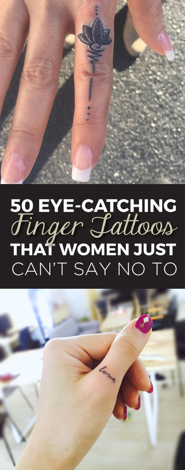 50 Eye-Catching Finger Tattoos That Women Just Can't Say No To | TattooBlend