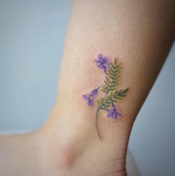 Gorgeous floral ankle piece by G.NO