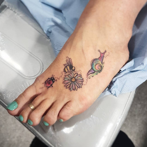 Adorable bugs by Kerste Tattoos