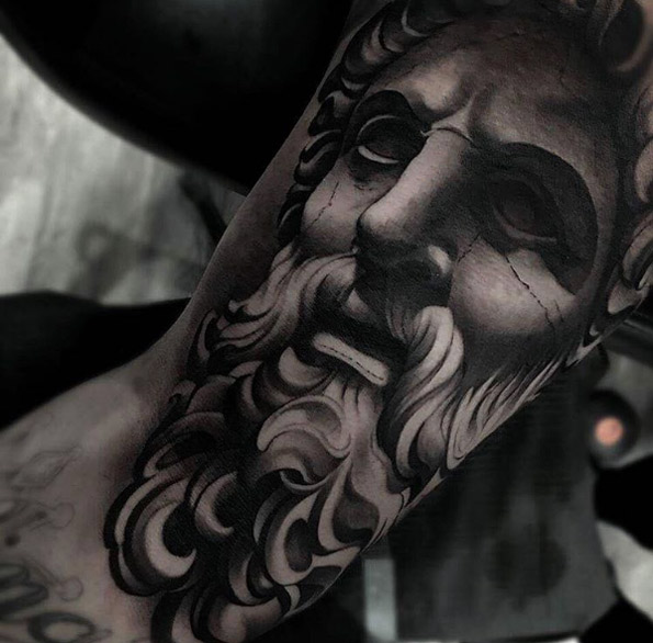 Classical sculpture tattoo by Matias Noble