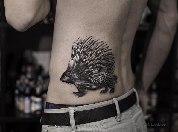 Porcupine tattoo by Ivan Androsov