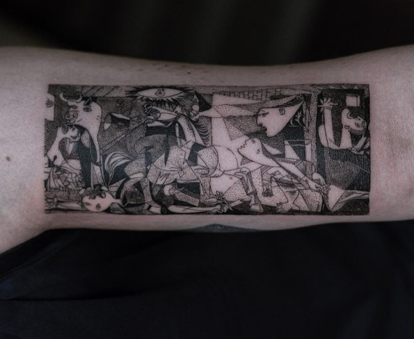 Picasso's Guernica tattoo by OOZY