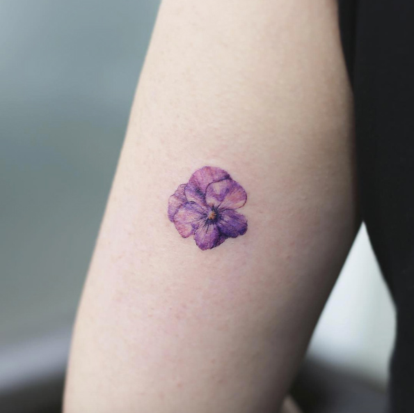 Violet flower by Tattooist Flower