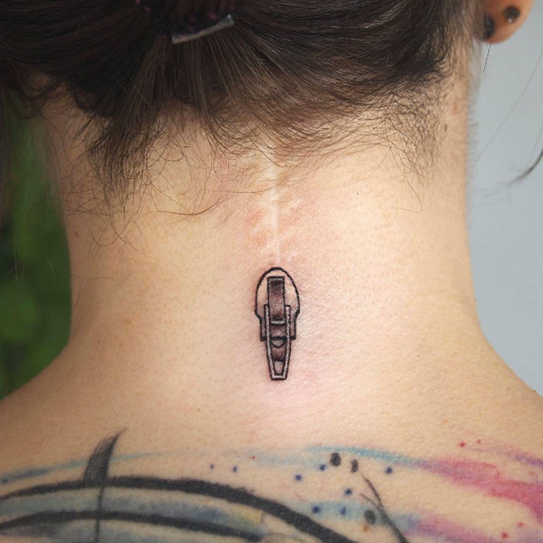 Zipper scar tattoo by Jessica Channer