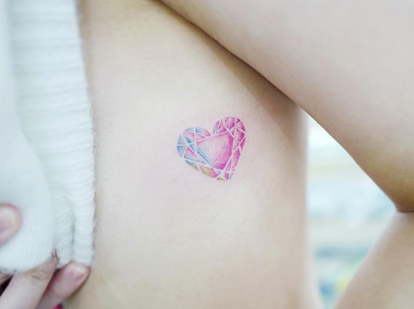 Heart-shaped gem by Tattooist Banul