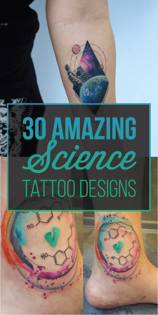 30 Amazing Science Tattoo Designs | TattooBlend