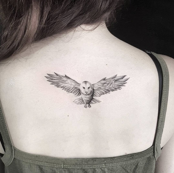 Owl tattoo by Otavio Borges