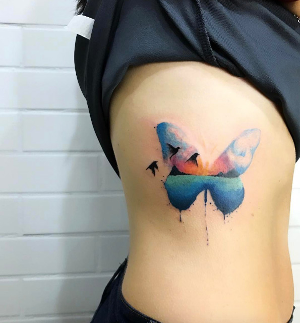 Watercolor butterfly by Junior Lopes