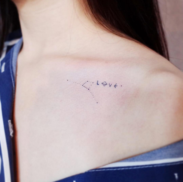 Constellation tattoo by Witty Button