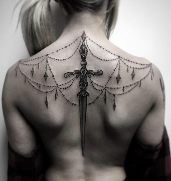 50 Amazing Sword, Dagger, and Knife Tattoo Designs - TattooBlend