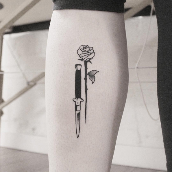 Switchblade tattoo by Brendon