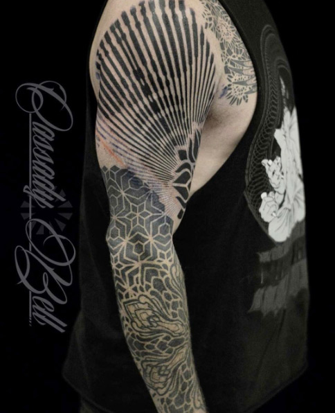 Sick full sleeve tattoo by Cassady Bell