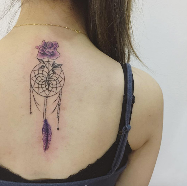 Beautiful dreamcatcher tattoo by Raice Wong